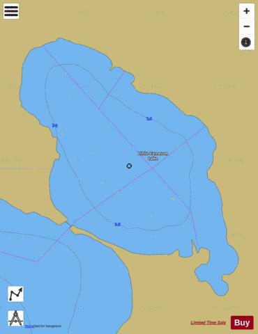 Little Cameron Lake depth contour Map - i-Boating App