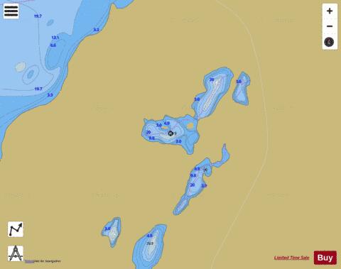 Guilfoyle Lake 17 depth contour Map - i-Boating App