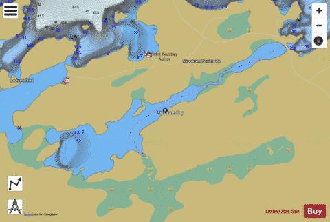 Skookum Bay depth contour Map - i-Boating App