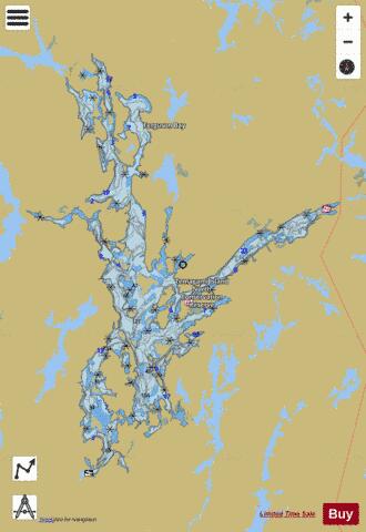 Lake Temagami depth contour Map - i-Boating App