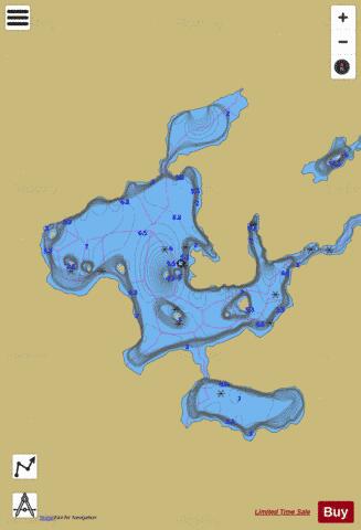 Maika Lake depth contour Map - i-Boating App