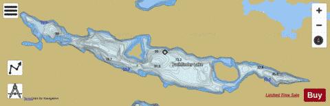 Pathfinder Lake depth contour Map - i-Boating App