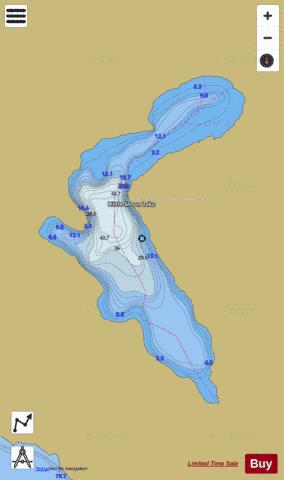 Little Moon Lake depth contour Map - i-Boating App