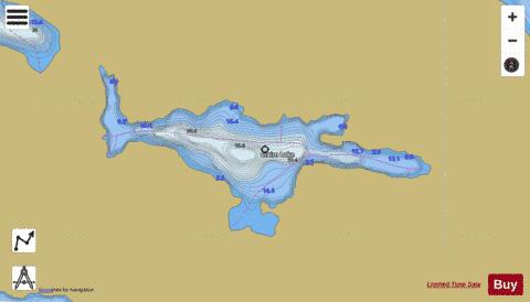 Claim Lake depth contour Map - i-Boating App