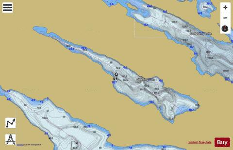 Gibberry Lake depth contour Map - i-Boating App
