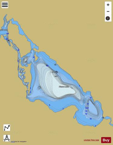 Pierre Lake depth contour Map - i-Boating App