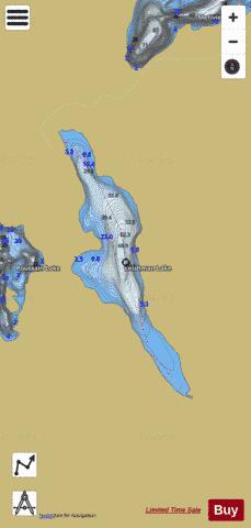 Leishman Lake depth contour Map - i-Boating App