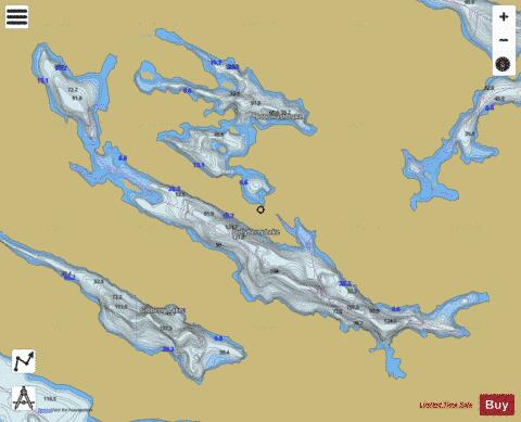 Dollyberry Lake depth contour Map - i-Boating App