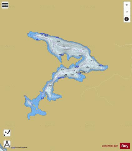 Samreid Lake depth contour Map - i-Boating App