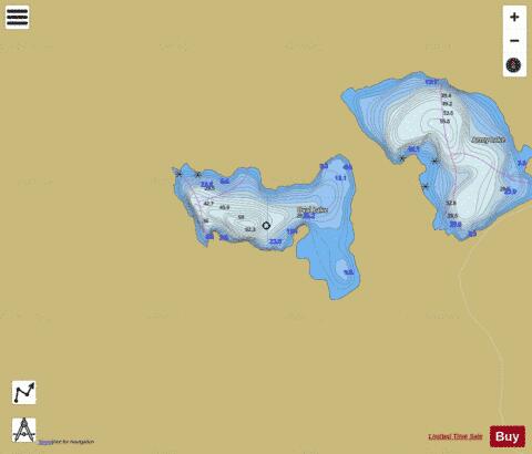 Oval Lake depth contour Map - i-Boating App