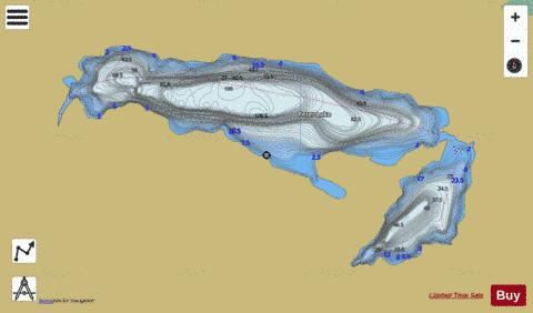 Peter Lake depth contour Map - i-Boating App