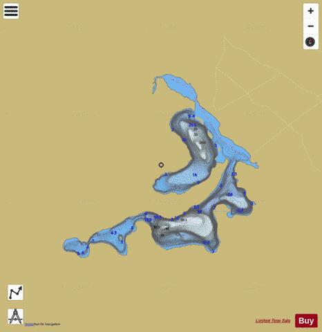Dee's Lake depth contour Map - i-Boating App