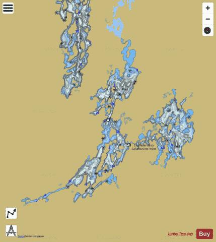 Confederation Lake depth contour Map - i-Boating App