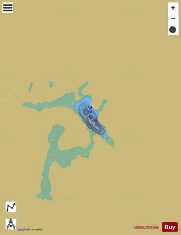 Beck Lake depth contour Map - i-Boating App