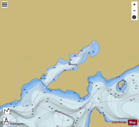 Green Bay depth contour Map - i-Boating App