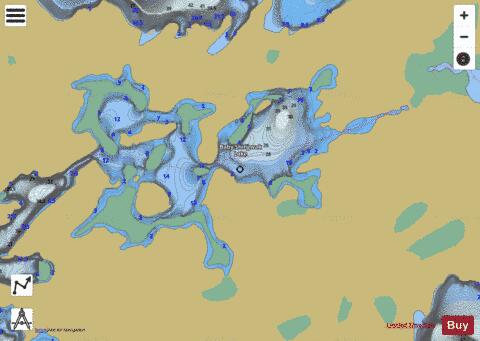 Baby Shingwak Lake depth contour Map - i-Boating App