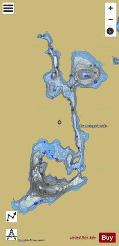 Abamategwia Lake depth contour Map - i-Boating App