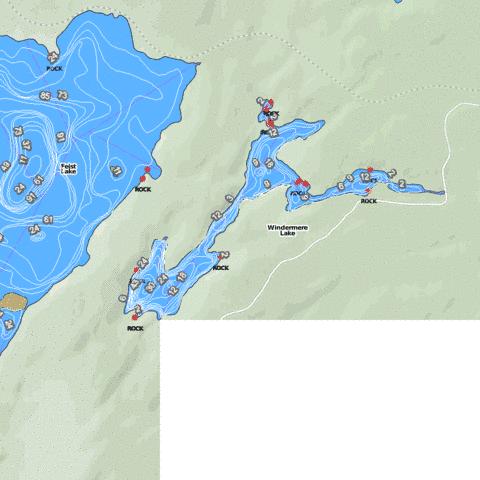Windermere Lake Marine Chart - Nautical Charts App