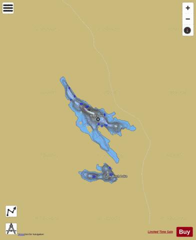 Aide Lake depth contour Map - i-Boating App