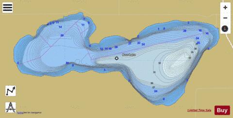 East Bass Lake depth contour Map - i-Boating App