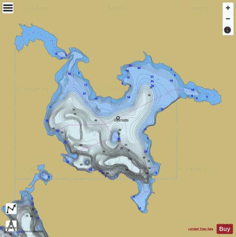 Kaotisinimigo Lake / Bear Lake depth contour Map - i-Boating App