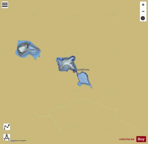 Beautiful Lake depth contour Map - i-Boating App