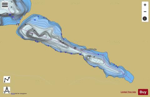 Big Mcdougal Lake depth contour Map - i-Boating App