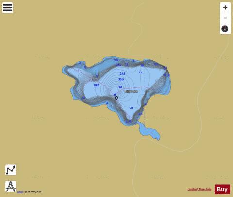 Billy Lake depth contour Map - i-Boating App