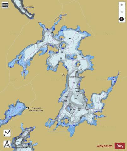 Blackstone Lake depth contour Map - i-Boating App
