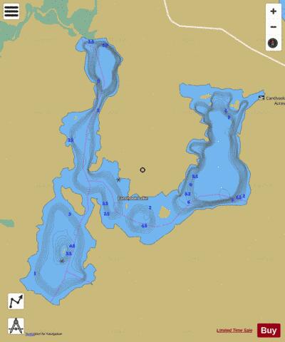 Canthook Lake depth contour Map - i-Boating App