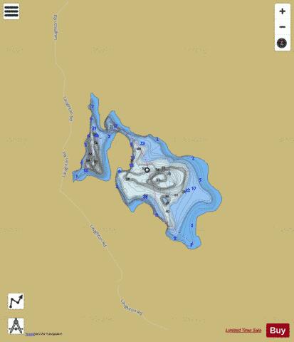 Cochrane Lake Laughton depth contour Map - i-Boating App