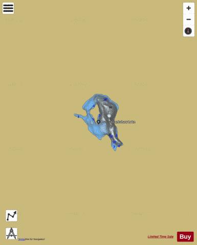 Crankshaw Lake depth contour Map - i-Boating App