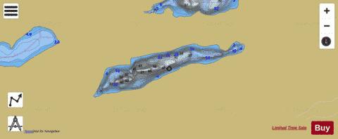 Crystal Lake Paxton depth contour Map - i-Boating App