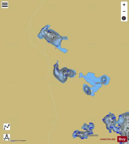 Dorothy Lake depth contour Map - i-Boating App