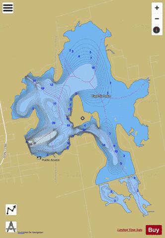 Eugenia Lake depth contour Map - i-Boating App