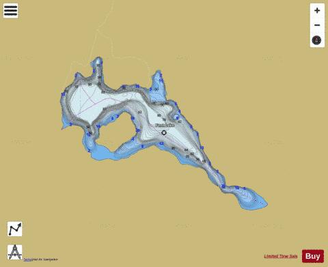 Fern Lake depth contour Map - i-Boating App