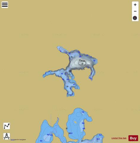 Galer Lake depth contour Map - i-Boating App