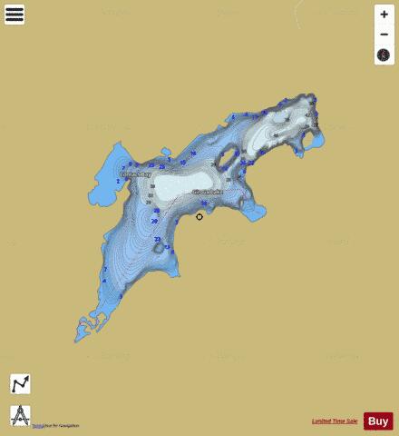 Giroux Lake depth contour Map - i-Boating App