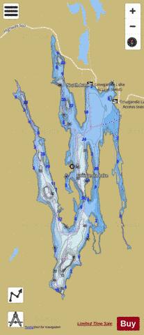 Gowganda Lake depth contour Map - i-Boating App