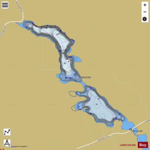 Haines Lake depth contour Map - i-Boating App
