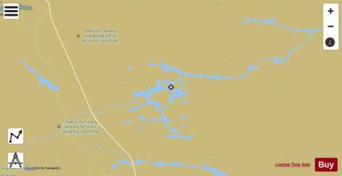 Harris Lake depth contour Map - i-Boating App