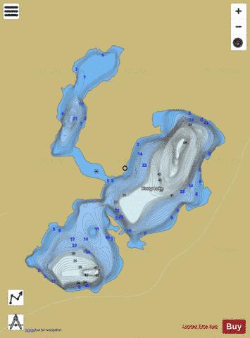 Harry Lake depth contour Map - i-Boating App
