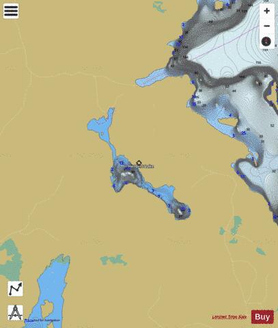 Herbert Lake / Club Lake depth contour Map - i-Boating App