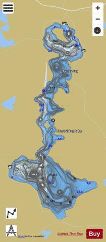 Kamaniskeg Lake depth contour Map - i-Boating App