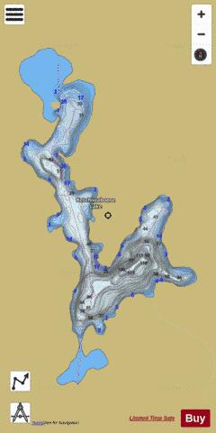 Ketchiwaboose Lake depth contour Map - i-Boating App