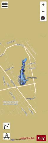 Lake Lisgar depth contour Map - i-Boating App