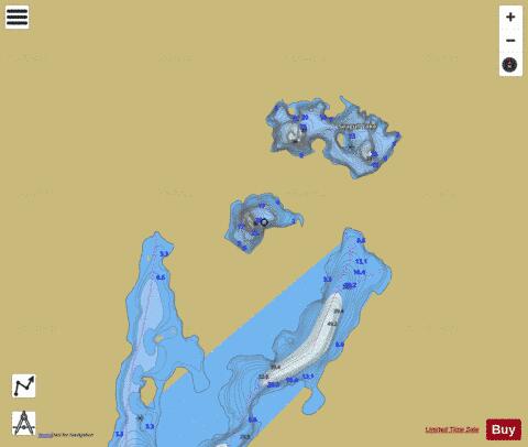 Lake No 39, Lampman depth contour Map - i-Boating App