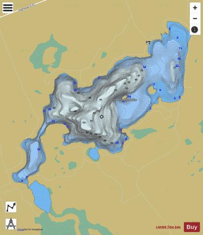 Lake Wollaston depth contour Map - i-Boating App