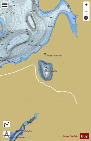 Laurence Lake depth contour Map - i-Boating App