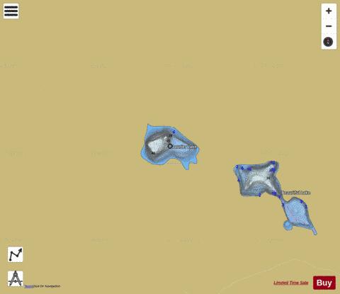 Laurier Lake depth contour Map - i-Boating App